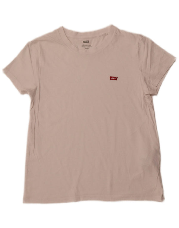 LEVI'S Camiseta para mujer Top UK 10 Small White Cotton