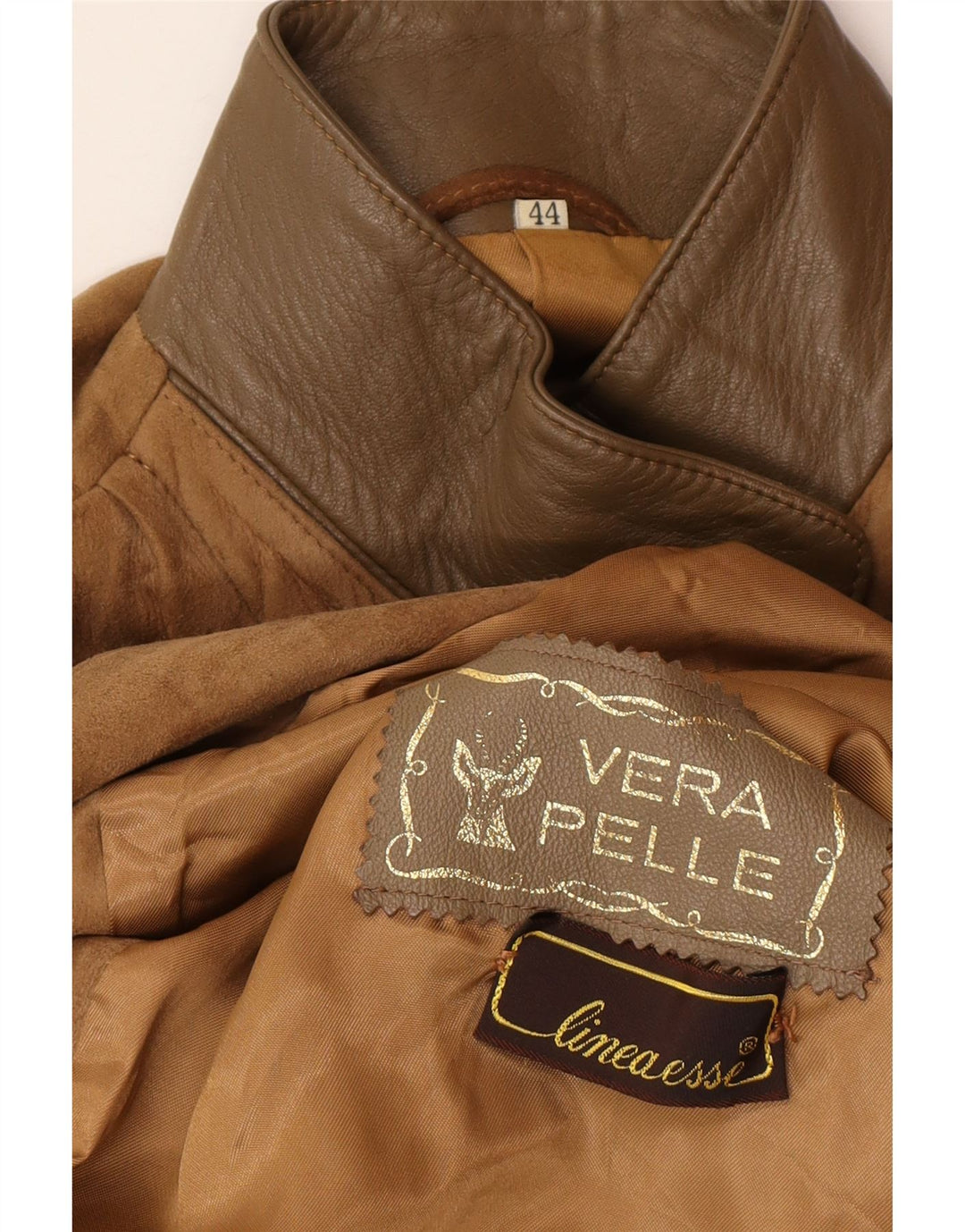 Vintage mujer chaqueta de ante de gran tamaño IT 44 cuero marrón medio