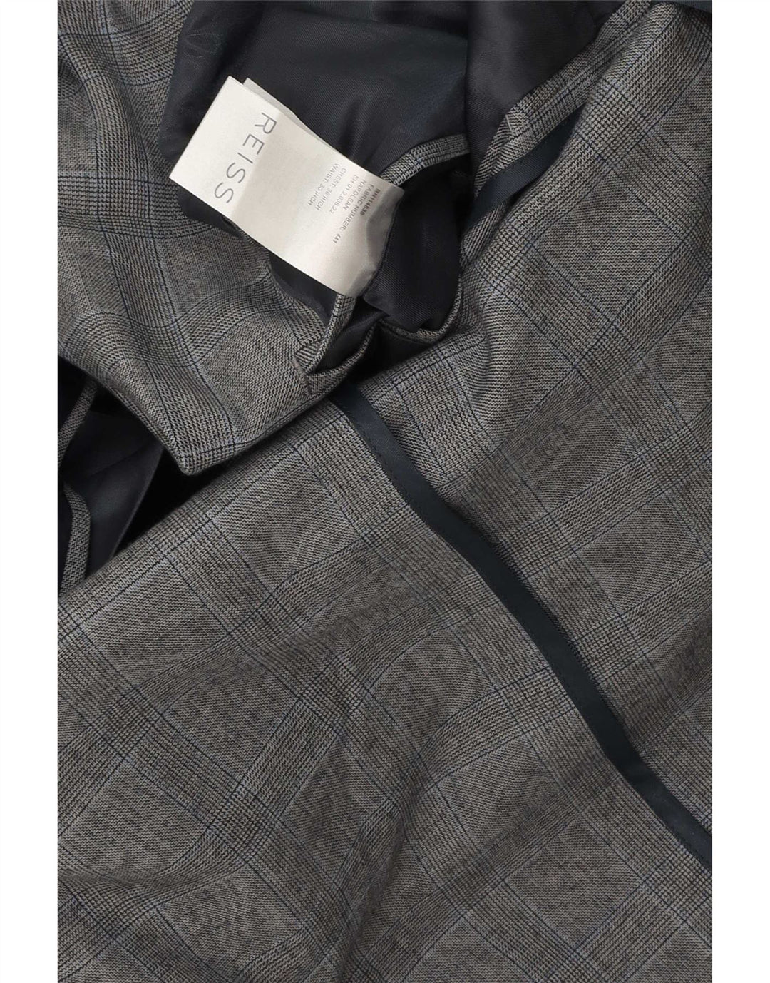 Reiss Chaqueta tipo blazer de 1 botón para hombre UK 36 Small Grey Check