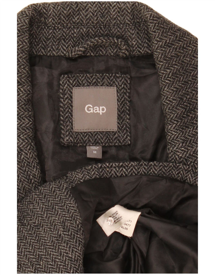 Gap Chaqueta tipo blazer de 2 botones para hombre UK 38 Lana en espiga gris medio