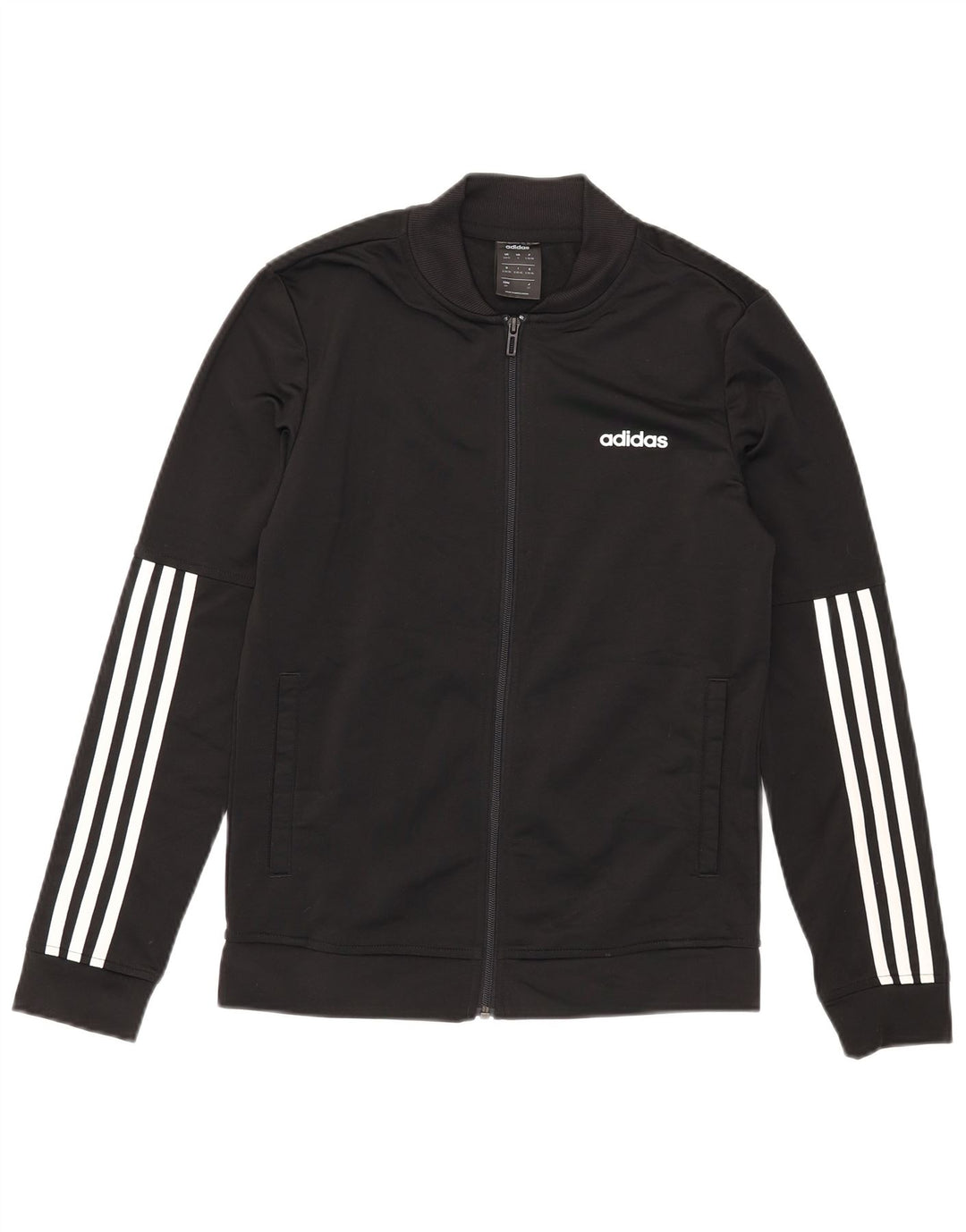 Adidas - Chaqueta de chándal para mujer, talla 8/10, poliéster negro pequeño