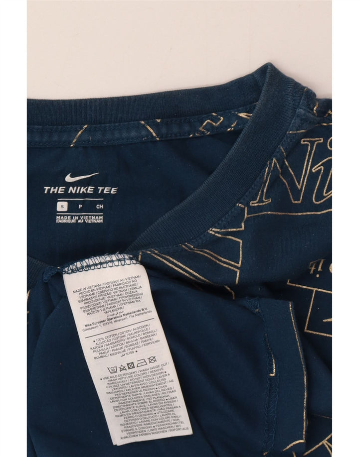 Nike - Camiseta gráfica para hombre, talla pequeña, algodón azul marino
