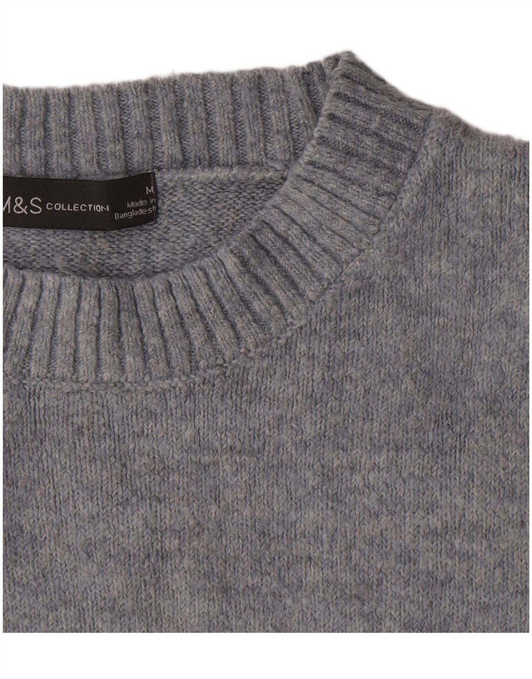 Marks & Spencer Jersey extragrande con cuello redondo para mujer UK 44 Azul medio