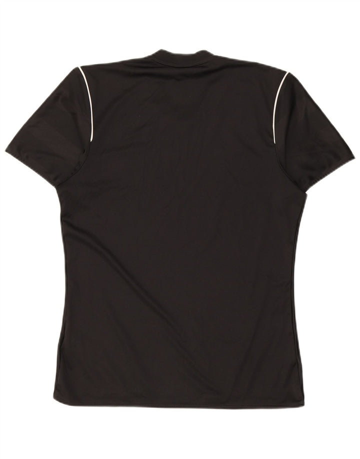 ADIDAS Camiseta gráfica Climalite para hombre Top pequeño poliéster a rayas negras