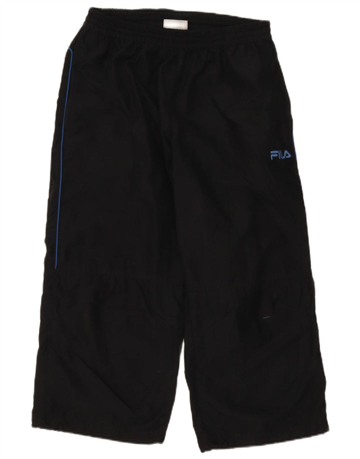 Fila Mujer Capri Chándal Pantalones UK 40 Grande Poliéster Negro