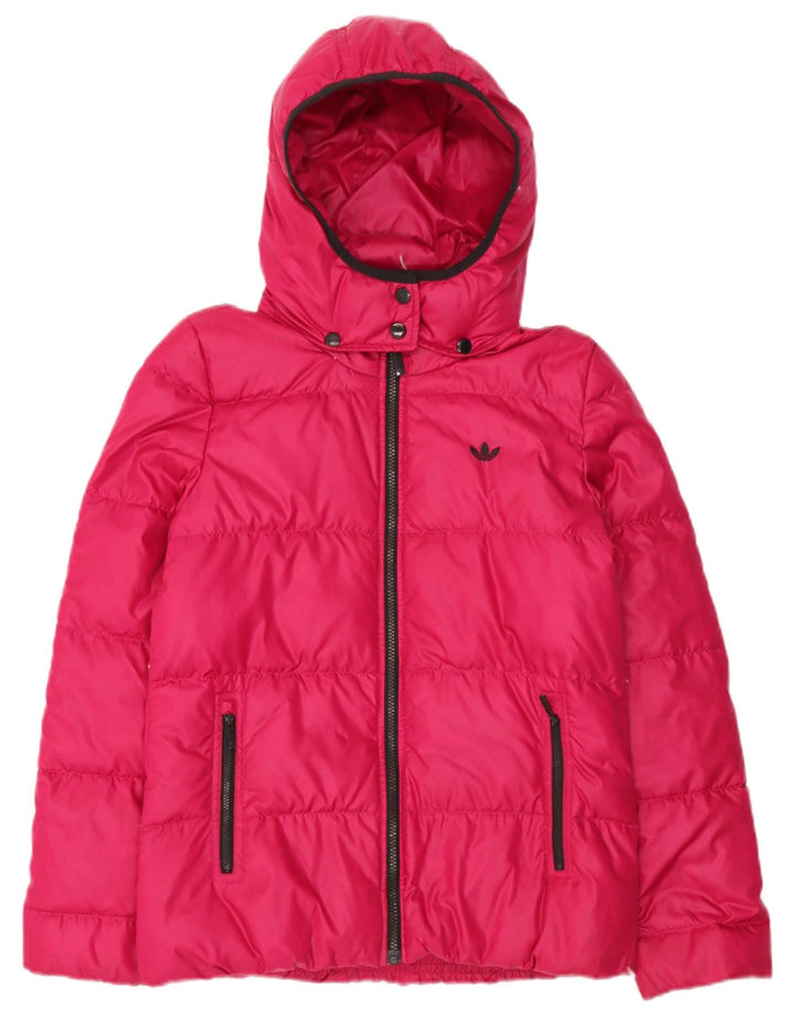 Adidas Chaqueta acolchada con capucha para mujer EU 38 Poliéster rosa medio