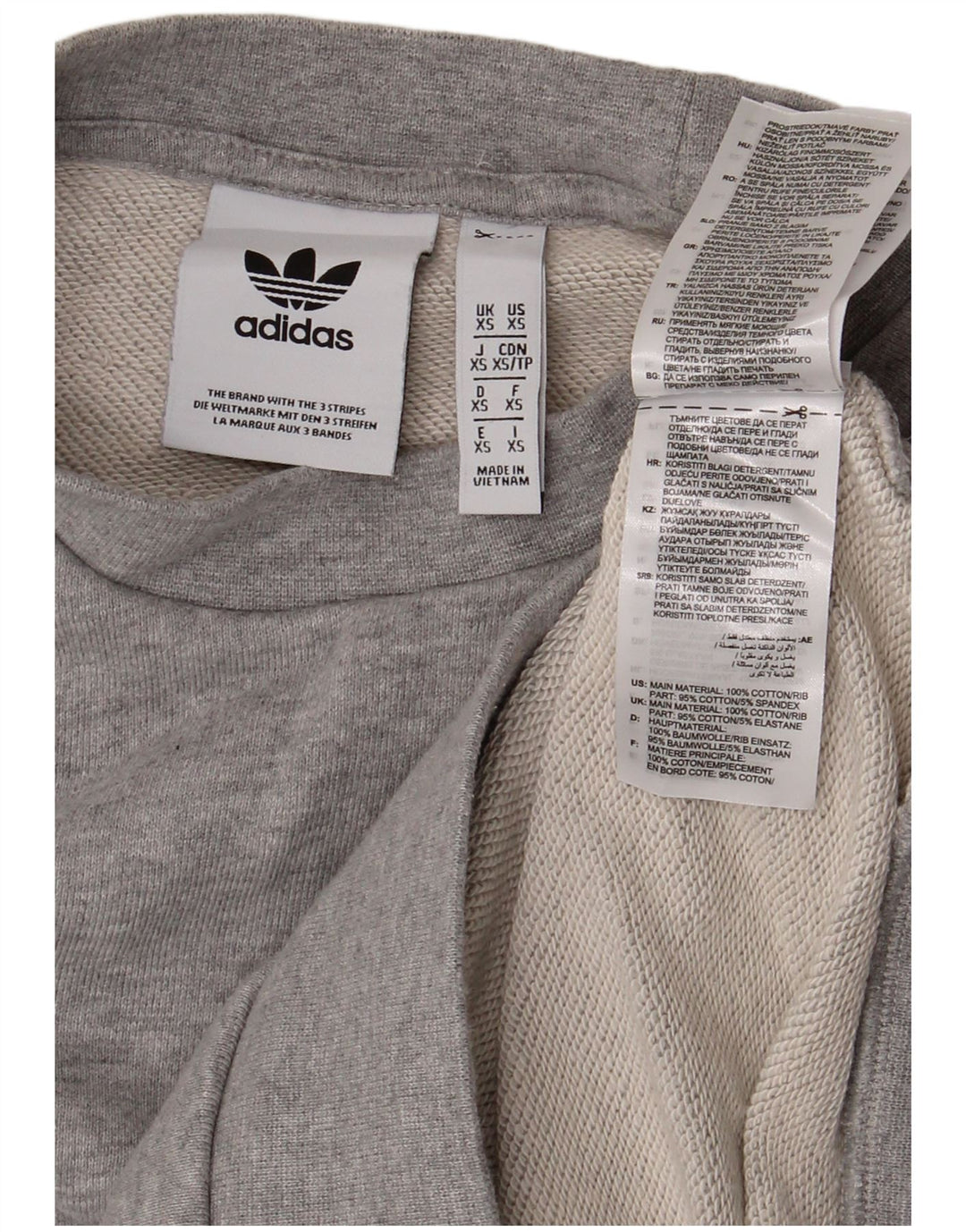 ADIDAS Sudadera gráfica para hombre Jumper XS Gris Algodón