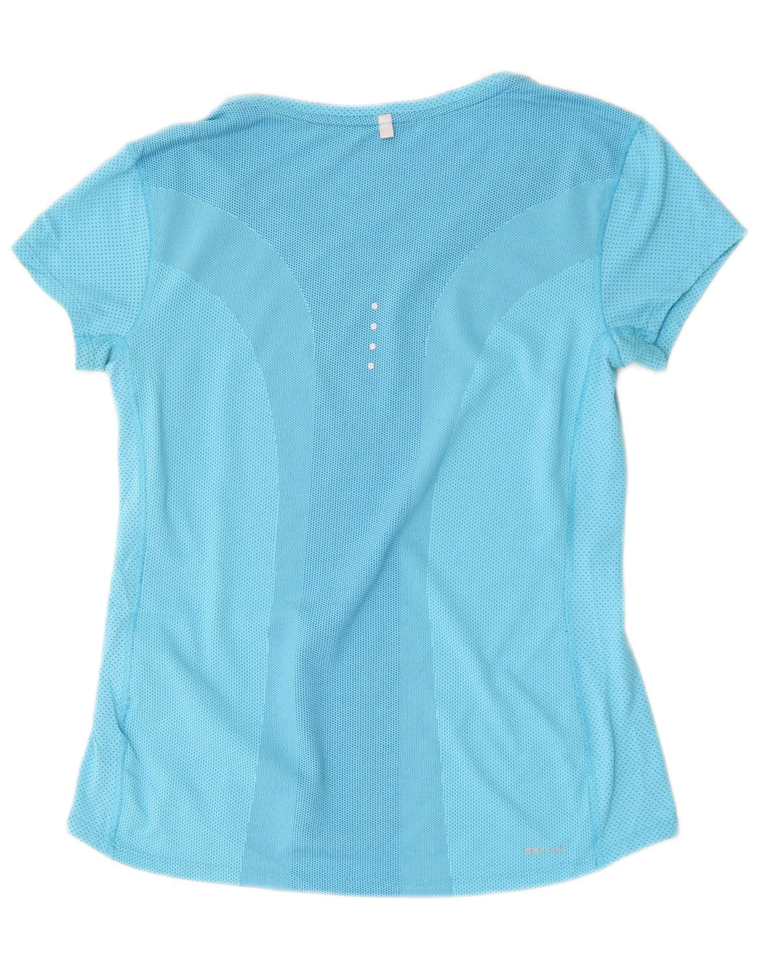 Nike Camiseta Dri Fit para mujer UK 10 Small Blue Colourblock Poliéster