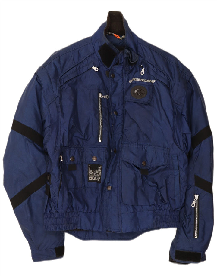 Spidi Mens Racer Jacket UK 38 Medium Azul Marino Colorblock Poliéster