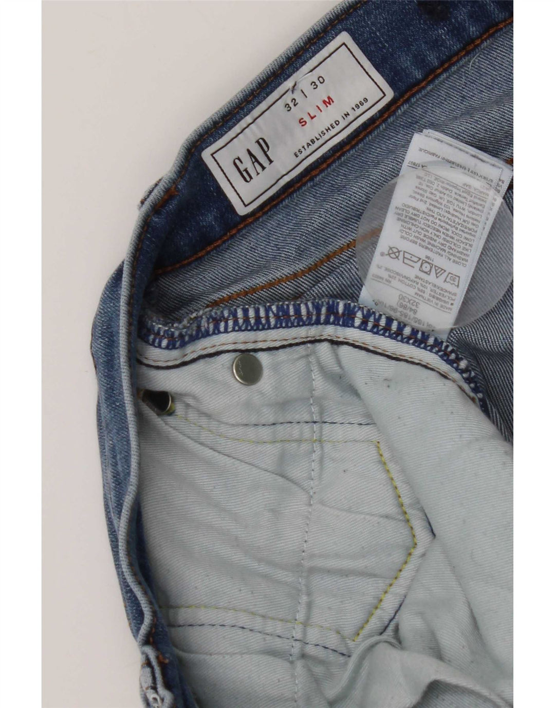 Vaqueros ajustados Gap para mujer W32 L30 Algodón azul