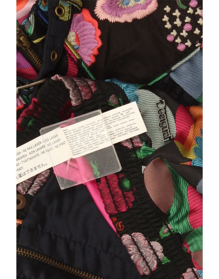 Desigual Mujer Chaqueta Bomber Corta Con Estampado Abstracto EU 46 XL Multicolor