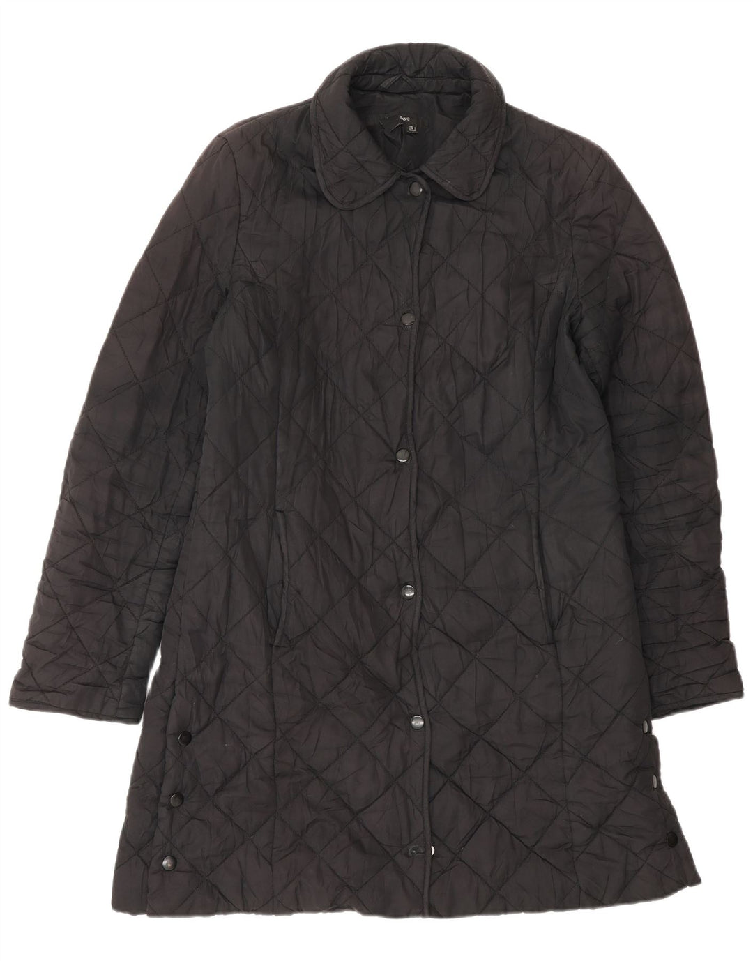 Zara Mujer Abrigo Acolchado UK 46 Grande Negro