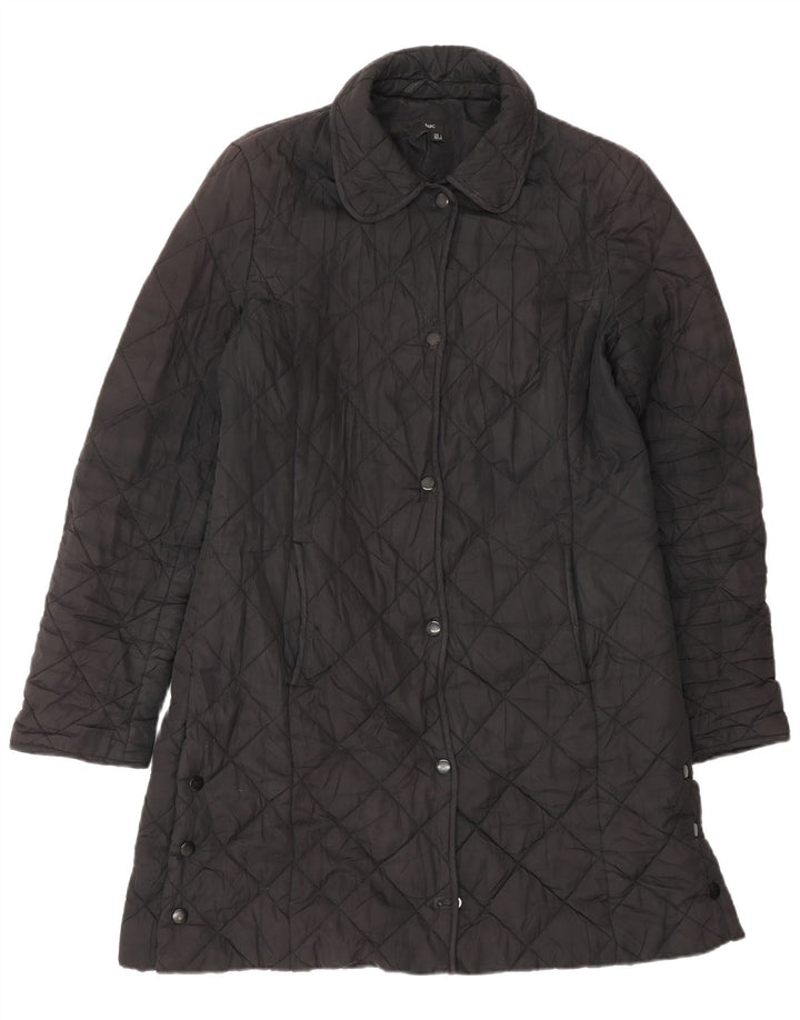 Zara Mujer Abrigo Acolchado UK 46 Grande Negro