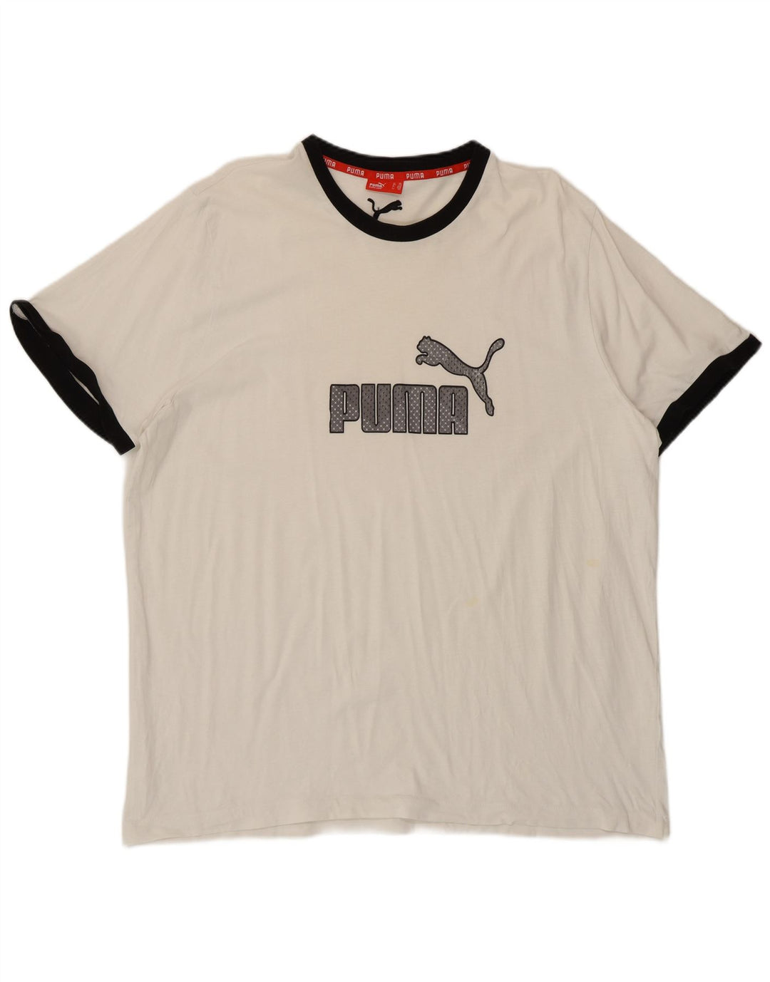 Puma Camiseta gráfica para hombre Top 2XL Blanco