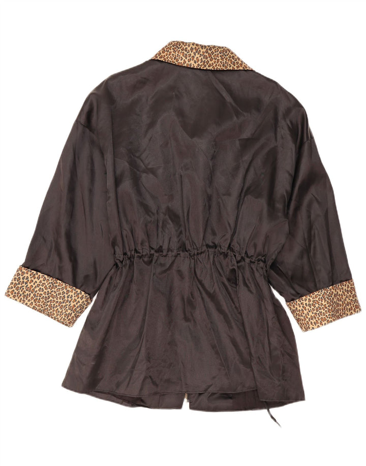 Abrigo Chivalry para mujer Reino Unido 40 Mediano Negro Estampado animal