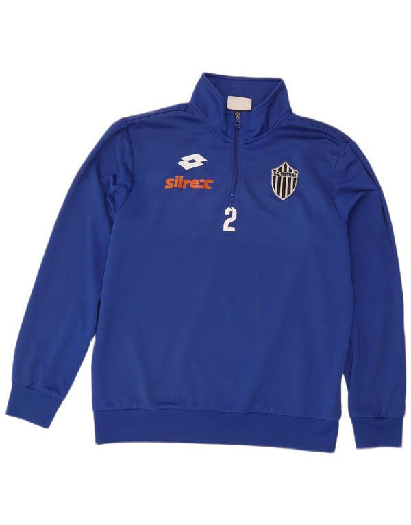 Lotto Hombre S.C. Trestina Graphic Zip Neck Sudadera Jumper Large Azul