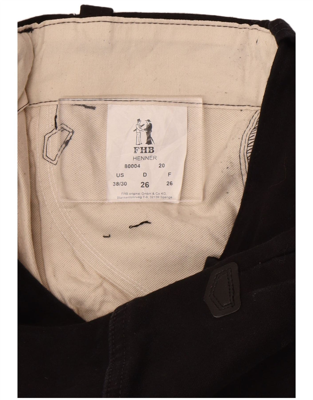 FHB Pantalones cargo con corte de bota para mujer W38 L30 Algodón negro