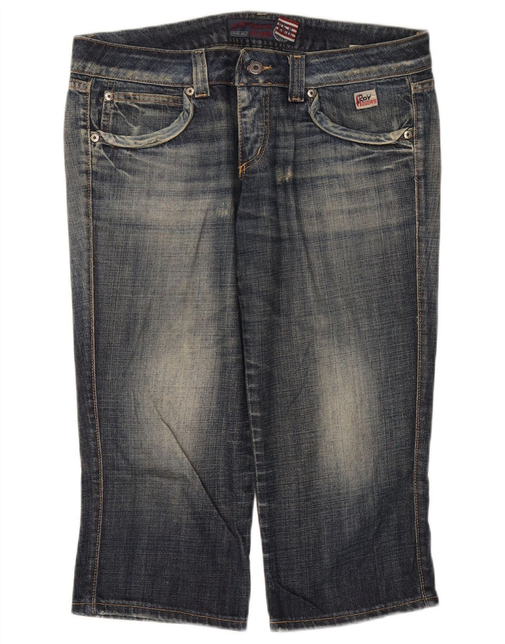 Roy Rogers Vaqueros Capri desgastados Seven Bell para Mujer W34 L20 Azul