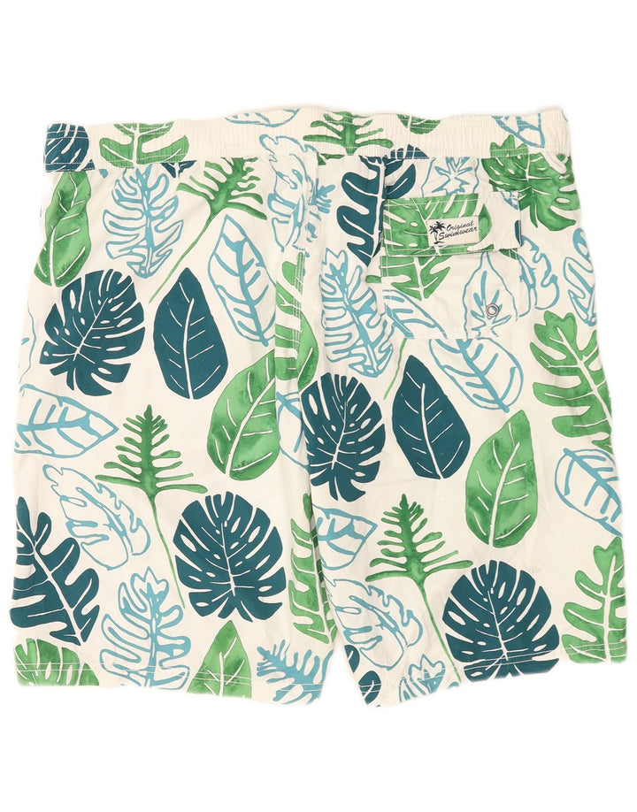 Marks & Spencer - Bañador para hombre, color azul, talla 2XL, color blanco floral