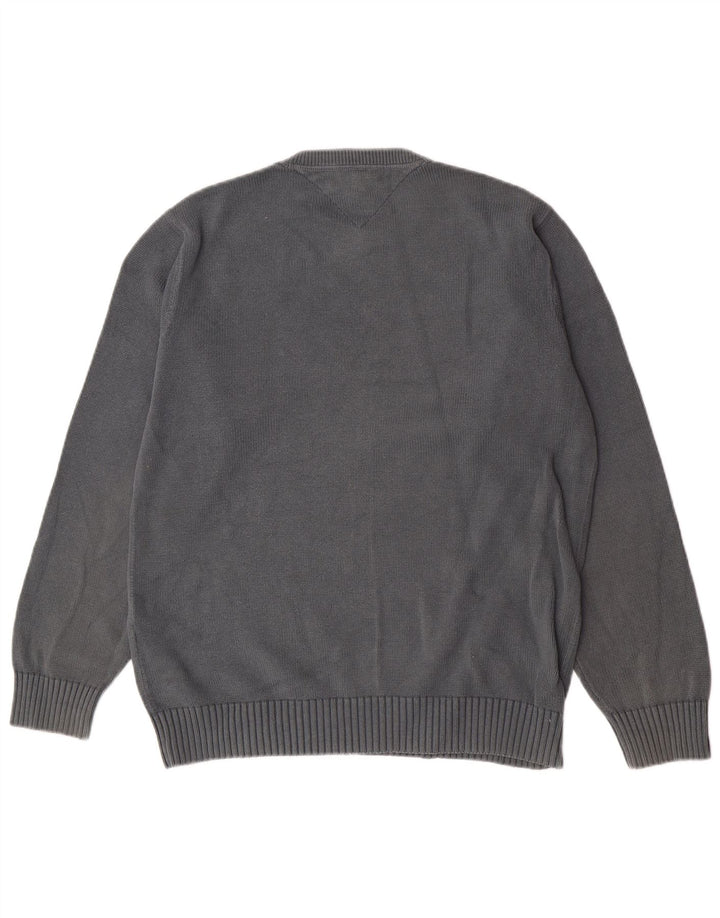 Tommy Hilfiger Jersey Regular Fit con Cuello Redondo para Hombre Algodón Gris Medio