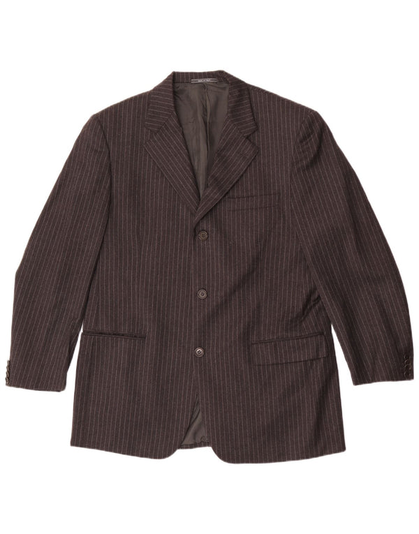 Cerruti 1881 Chaqueta tipo blazer de 3 botones para hombre IT 52 XL Lana a rayas grises