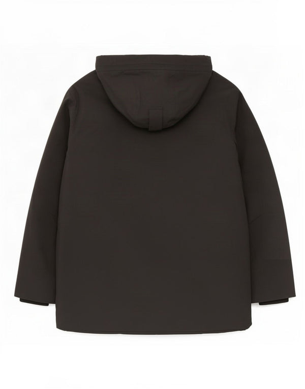 Zara Abrigo cortavientos con capucha para hombre UK 36 Small Poliéster negro