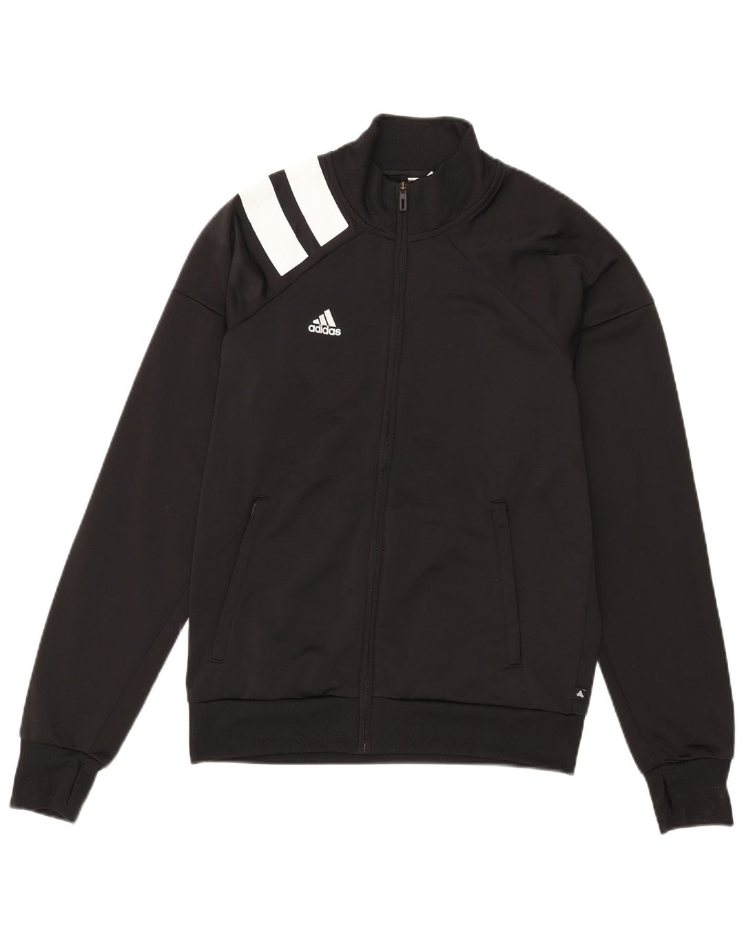 Adidas Hombre Chándal Top Chaqueta Mediano Negro Colorblock Poliéster