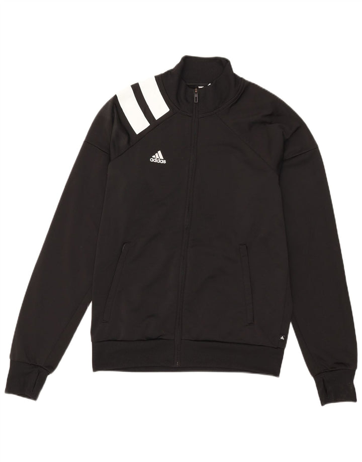 Adidas Hombre Chándal Top Chaqueta Mediano Negro Colorblock Poliéster