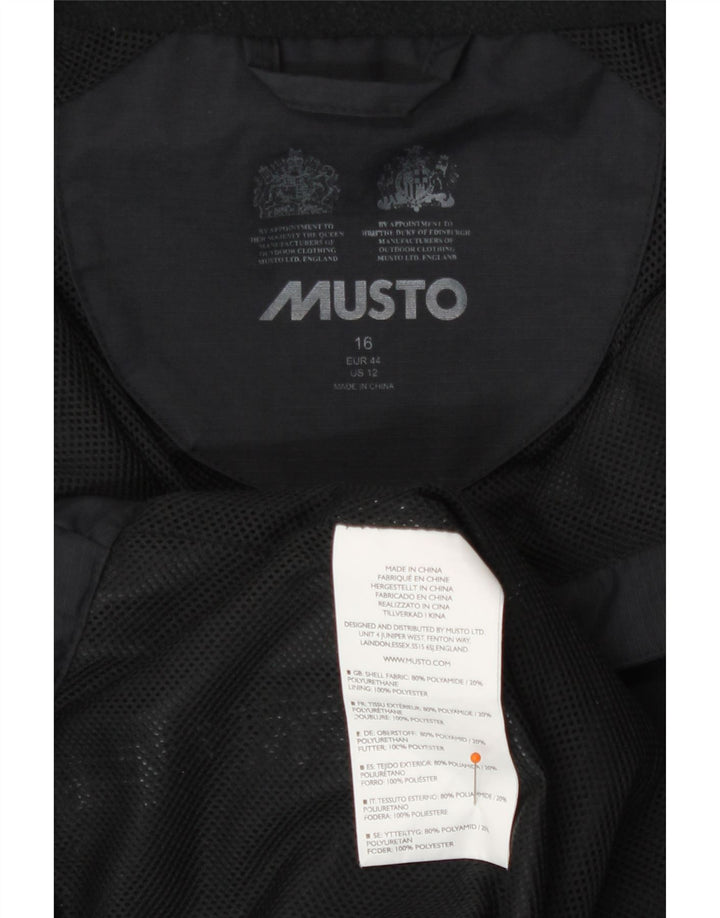 Musto Chaqueta impermeable para mujer UK 46 grande Poliamida negra
