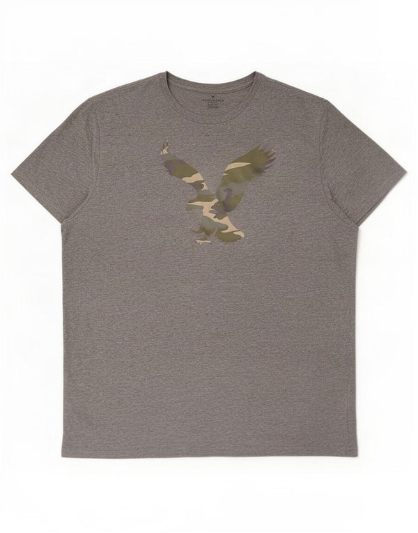 American Eagle Camiseta gráfica para hombre Top 2XL Algodón gris