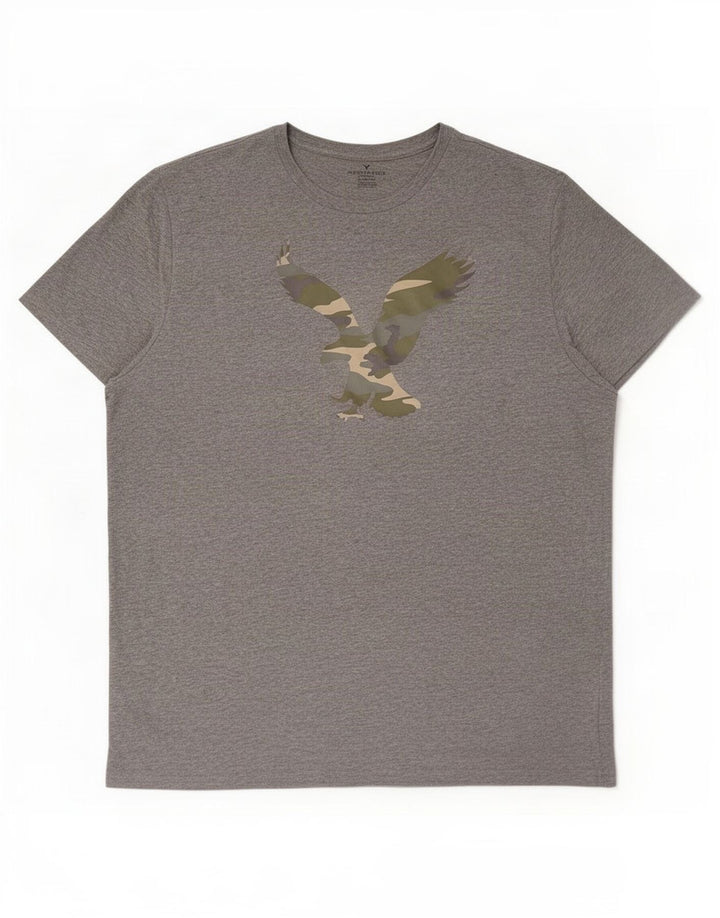 American Eagle Camiseta gráfica para hombre Top 2XL Algodón gris