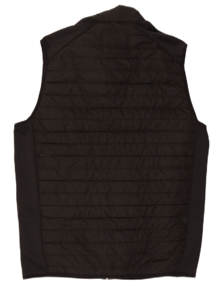 Jack & Jones Chaleco acolchado para hombre UK 40 Large Poliéster color negro