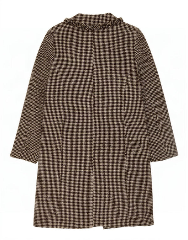 Abrigo para mujer Quin And Donnelly UK 40 XL Acrílico de pata de gallo marrón