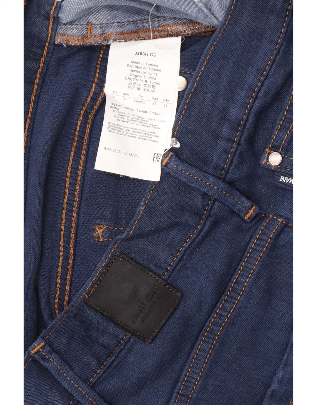 Armani Jeans Slim Hombre W31 L30 Algodón Azul