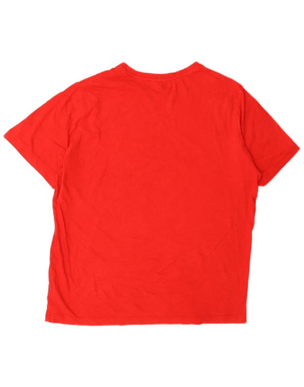 Champion Camiseta Gráfica Para Hombre Top Grande De Algodón Rojo