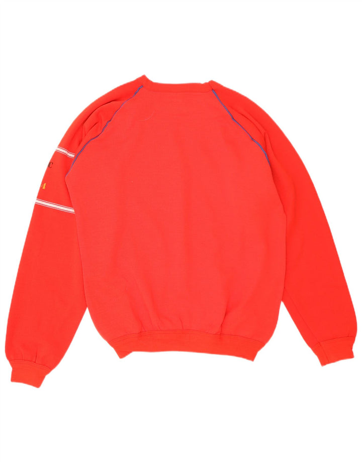 Samar Mens Graphic Sudadera Jumper Grande Acrílico Rojo