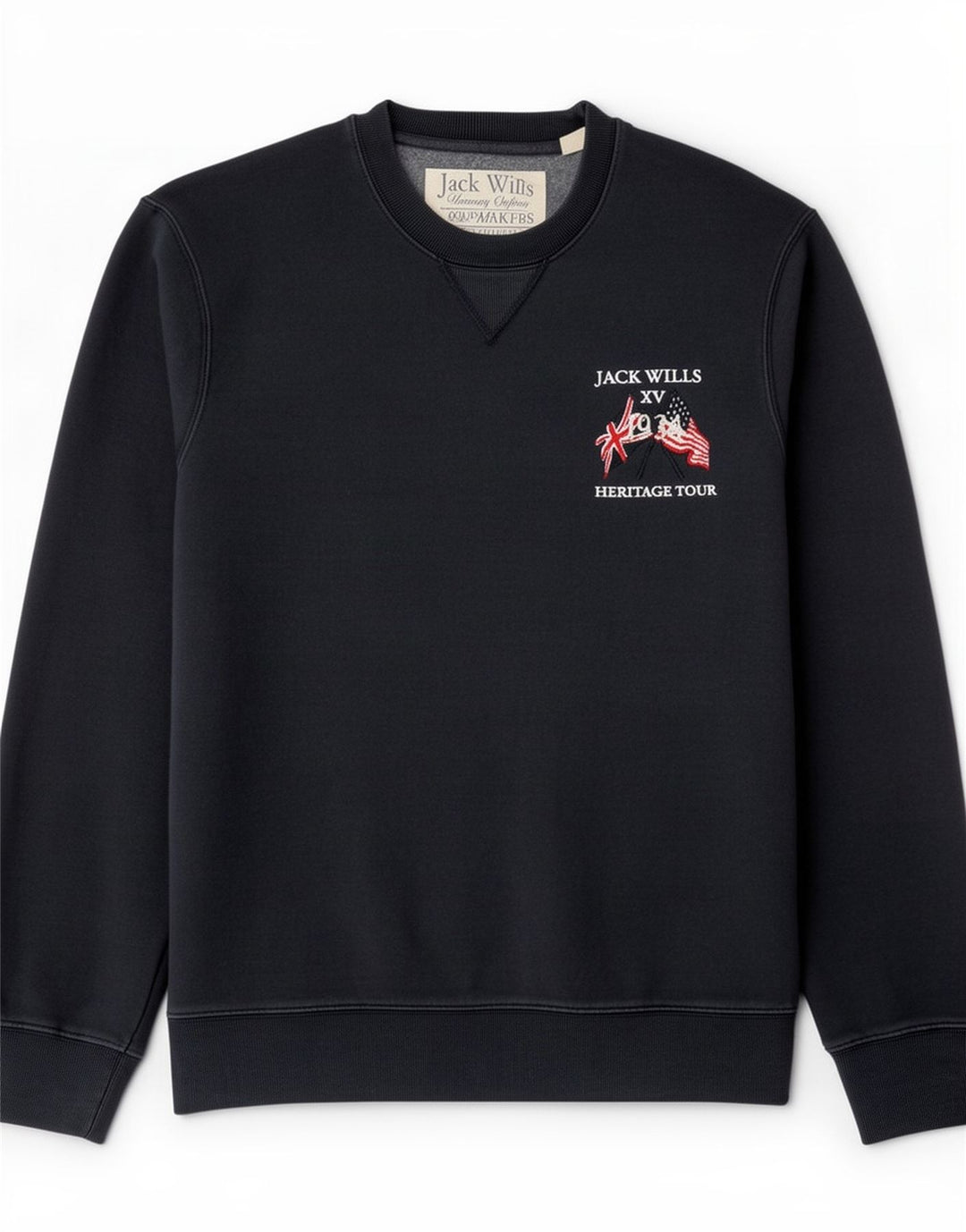 Jack Wills Hombre Sudadera Gráfica Jumper Medium Azul Marino Algodón