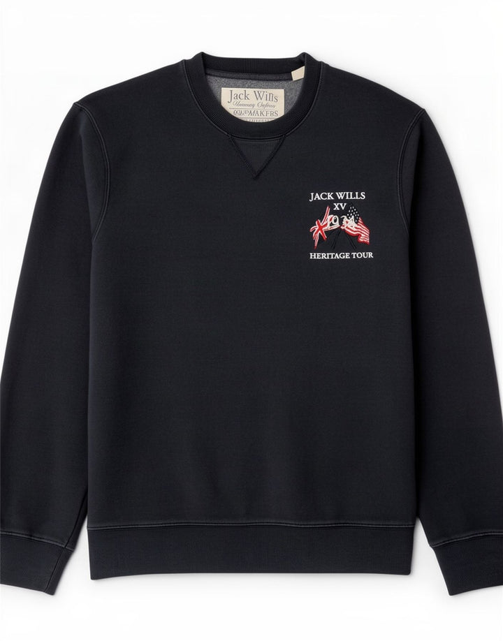Jack Wills Hombre Sudadera Gráfica Jumper Medium Azul Marino Algodón