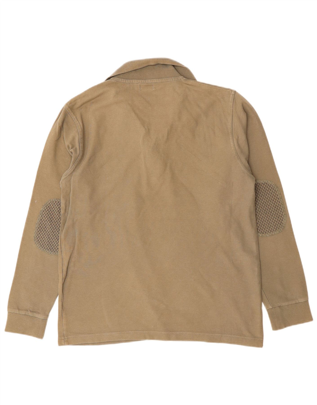 AVIREX Polo de manga larga para hombre de algodón caqui medio