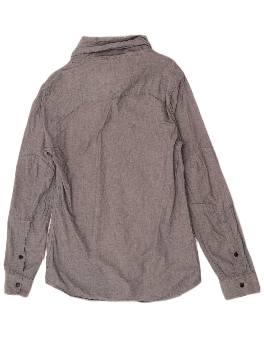 Jack & Jones Camisa con cuello vuelto para hombre, talla pequeña, algodón gris