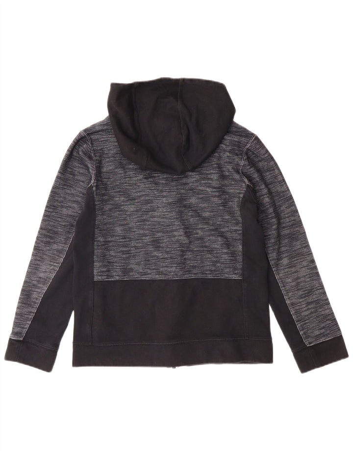NIKE Sudadera con capucha y cremallera para niños 10-11 años Mediana Algodón color block negro