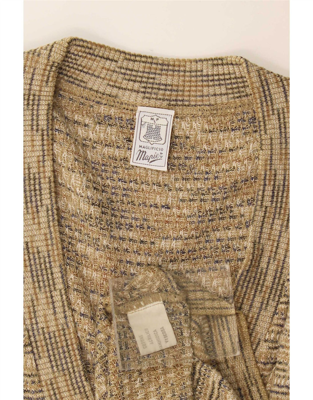 Mapier Hombre Cárdigan Sin Mangas De Algodón Moteado En Beige Medio