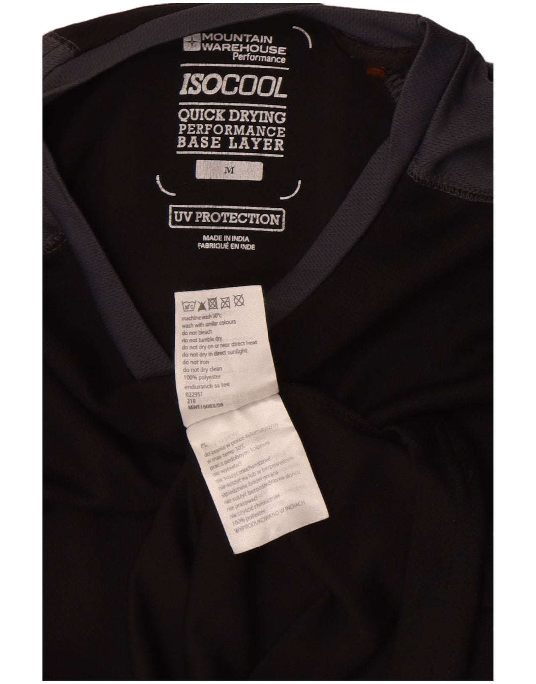 Camiseta IsoCool para hombre de Mountain Warehouse Camiseta con bloques de color negro mediano