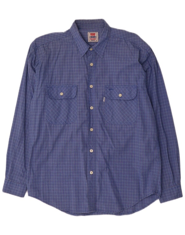 Camisa Levi's Hombre Algodón Azul Medio A Cuadros