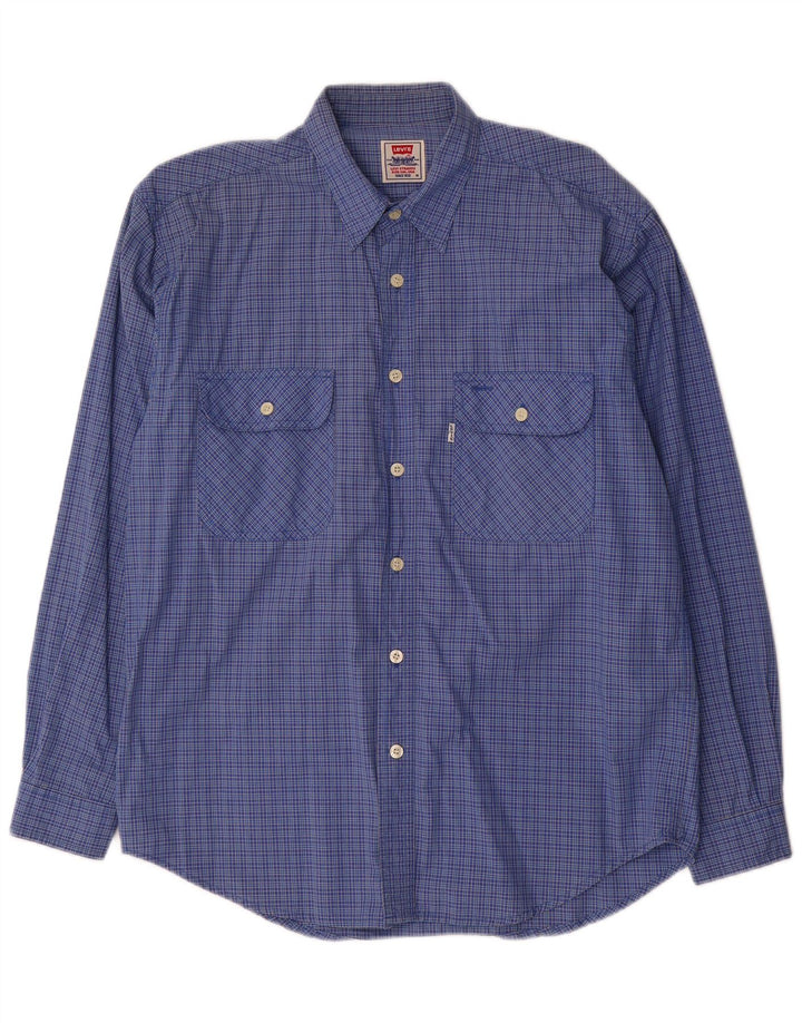 Camisa Levi's Hombre Algodón Azul Medio A Cuadros