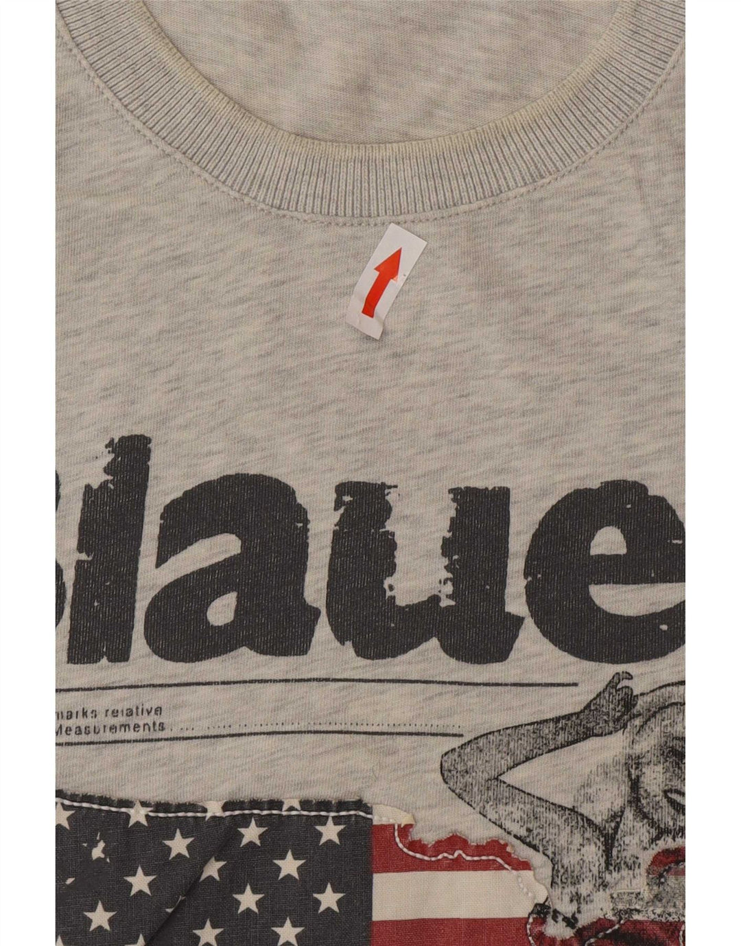 Blauer Hombre Camiseta Gráfica Top Algodón Gris Medio