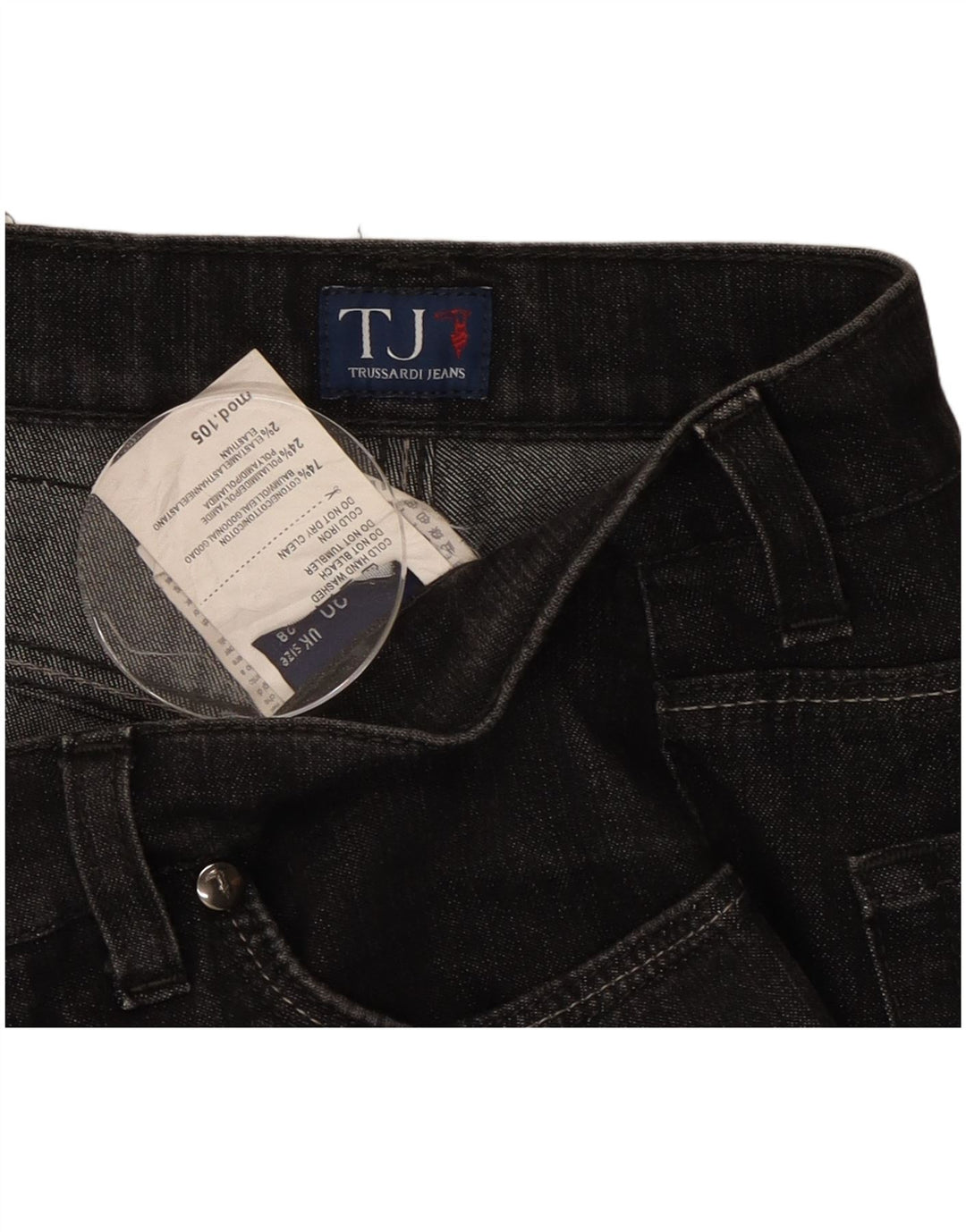 Vaqueros Bootcut Mujer Trussardi W28 L31 Algodón Negro