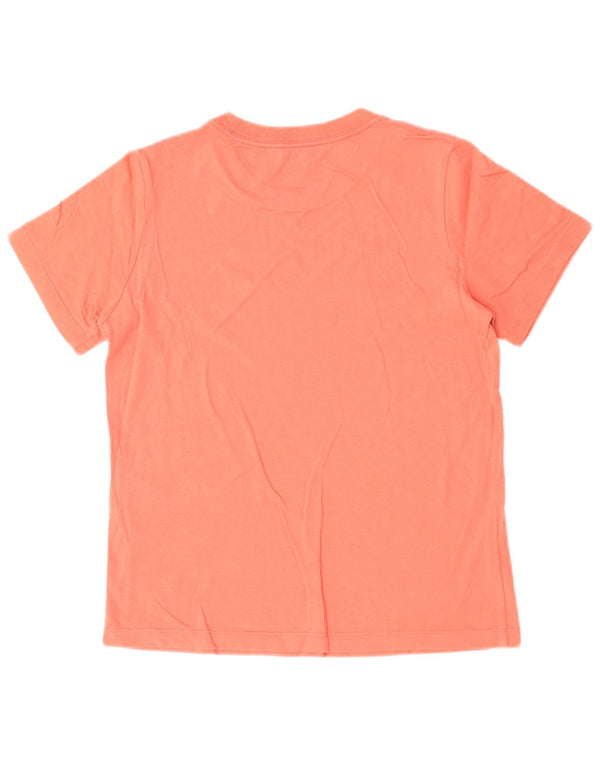 Converse Camiseta gráfica para mujer Top UK 10 Small Orange Cotton