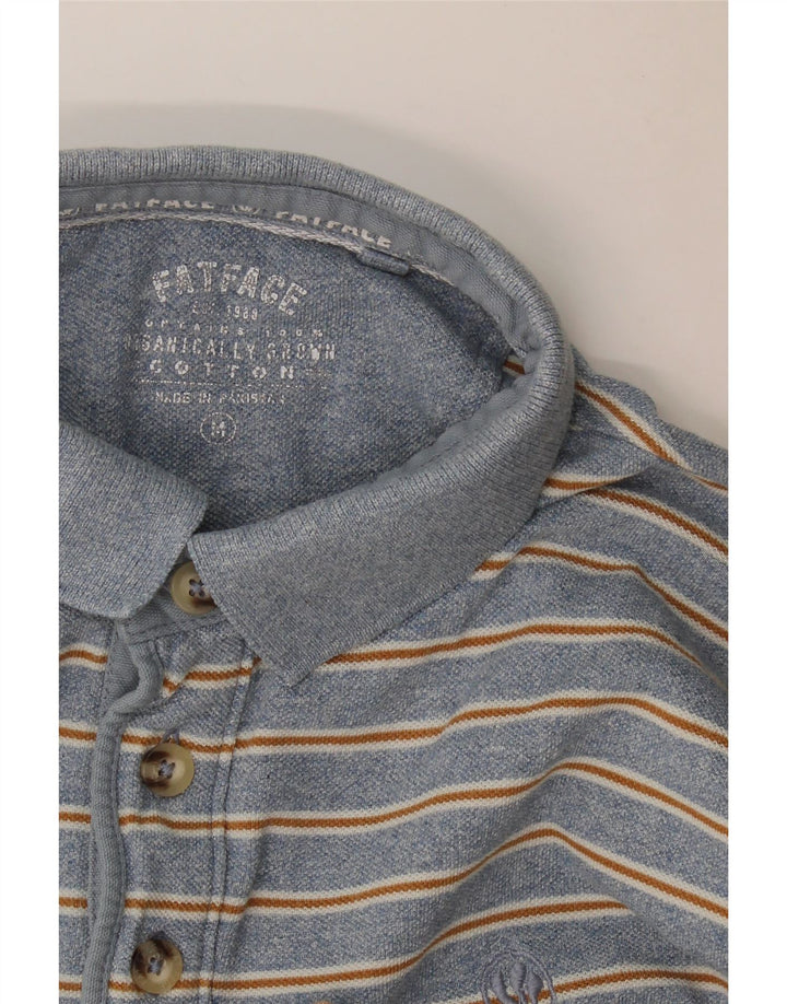 Polo de hombre Fat Face de algodón a rayas en azul medio