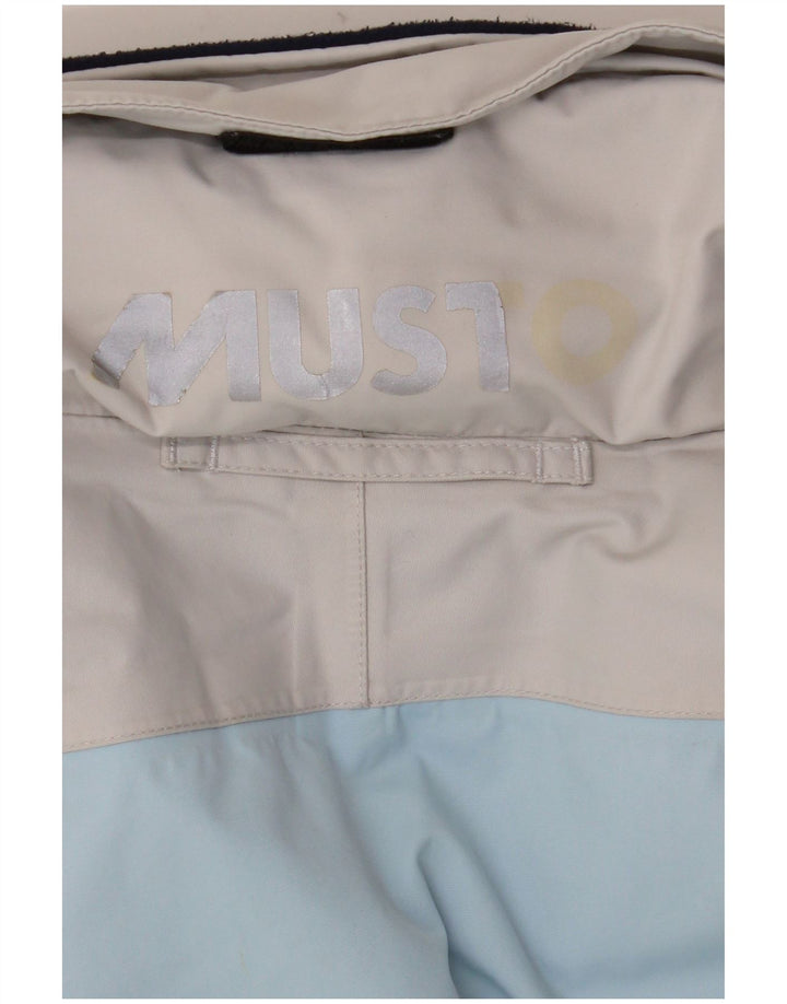 Musto Chaqueta impermeable extragrande con capucha para mujer UK 10 Small Blue Colourblock